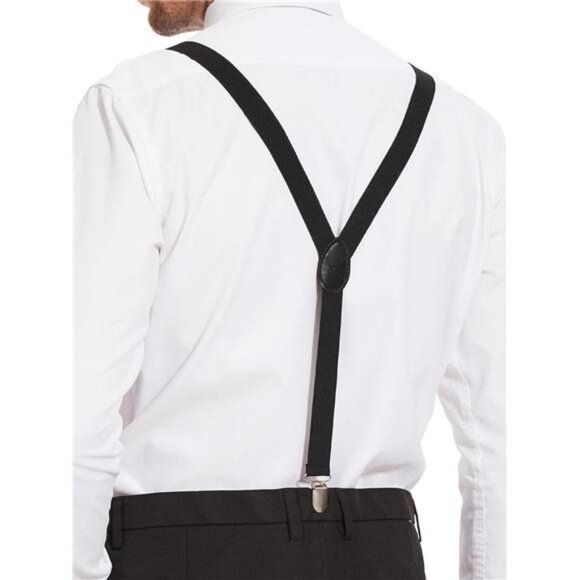 Solid Color Mens Suspender Y Shape with Strong Clips Adjustable Braces - Picture 6 of 14